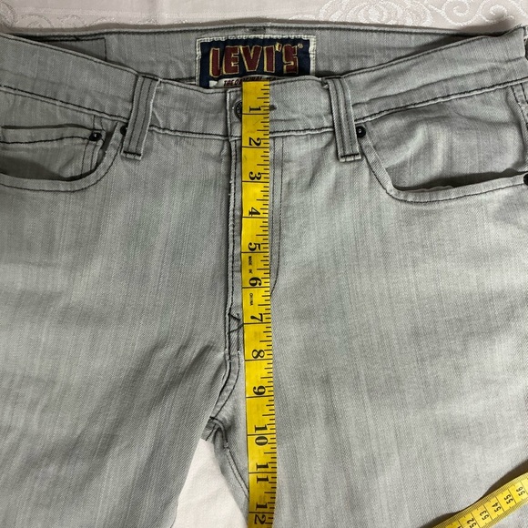 LEVI’S MEN’S THE ORIGINAL JEANS SKINNY 511 Gray Slim Jeans Textured Denim - Picture 9 of 13